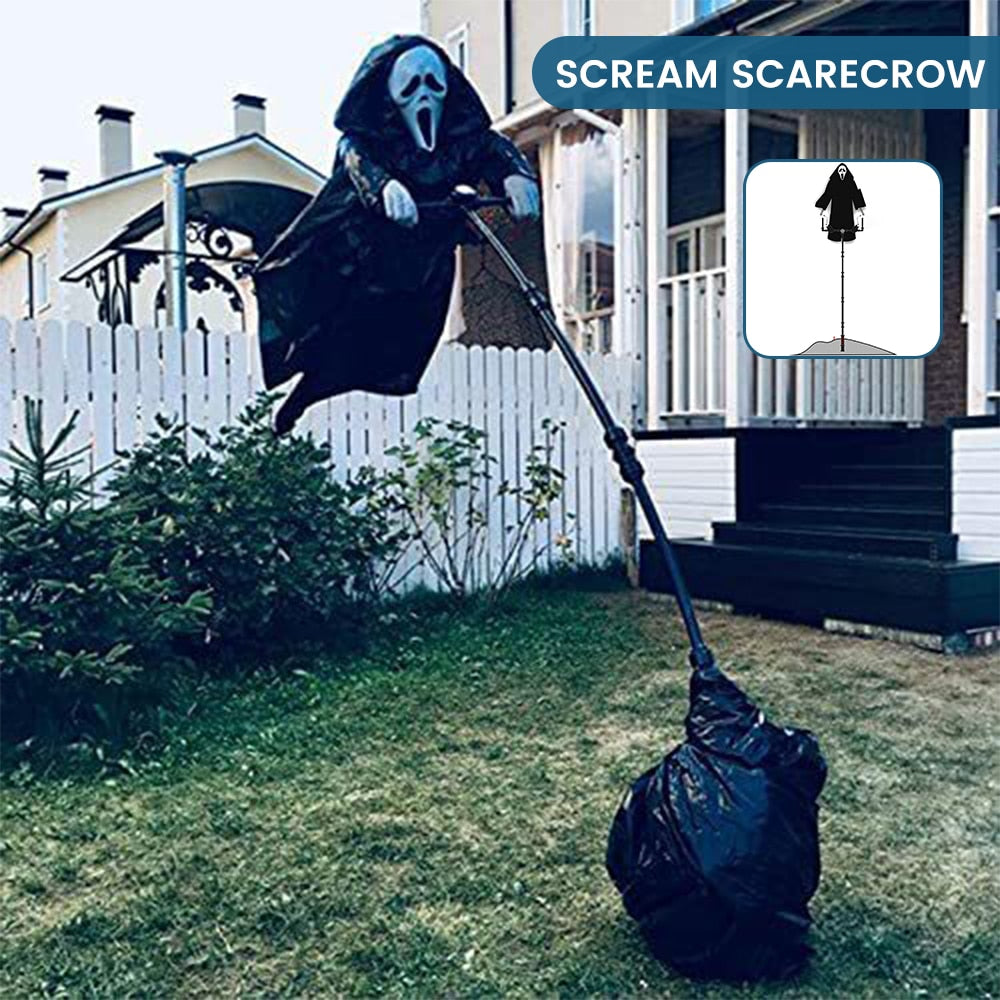 Terror in the Skies with this Ghostface Scarecrow™