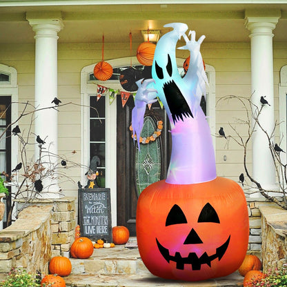 Inflatable Pumpkin Ghost Lantern